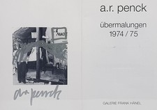 A.R. Penck - Disegno Firmato su Catalogo 1975 Tecnica Mista Pezzo Unico Opera