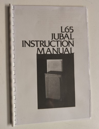 Manuale istruzioni jbl - manuale, l-65