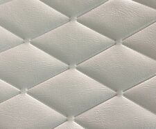 Ecopelle Nautica Bianca per imbarcazioni al metro antimacchia Trapuntata a Rombi