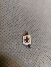 Spilla Smaltata Anni 50 Croce Rossa Italiana Lorioli