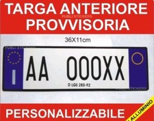 TARGA AUTO PROVVISORIA