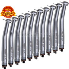 1-10 Manipolo Turbina Dental High Speed Push Button 4HOLE Handpiece SANDENT