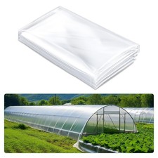 Greenhouse Plastic Sheeting, 6.5 x 19.6 FT 6 mil Clear Greenhouse Film, UV Re...