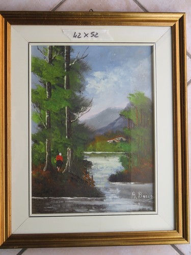 Vecchio quadro dipinto mano - quadro,