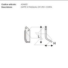 20 x ZAPPETTE ZAPPE MOTOZAPPA MOTOCOLTIVATORE PASQUALI 591 901 H60 L35 50x6