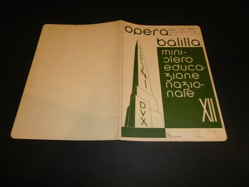 Pagella anni opera balilla - anni,