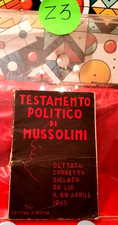 Testamento politico - testamento, di
