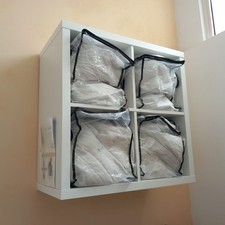 Mensola (da terra o appesa) a 4 cubi ikea kallax bianco 76x76 profondità 39cm