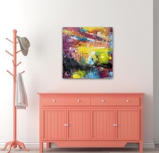 Quadro astratto tecnica mista