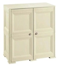 Armadio in resina di alta qualità effetto legno Angora 2 ante 2 moduli