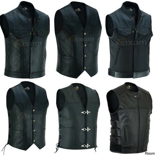 Gilet pelle biker uomo - , taglio