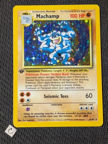 Machamp 102 base set - machamp, 8/102
