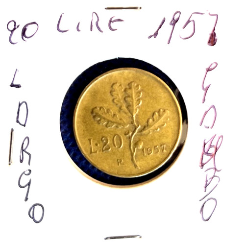 Italia lire quercia 1957 - italia,