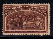 USA 1893 Michel 77 mai usato * MH 40% 5. c, Cristoforo Colombo