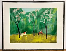 GIAN RODOLFO D'ACCARDI * CAVALCATA NEL BOSCO * LITOGRAFIA FIRMATA E NUMERATA