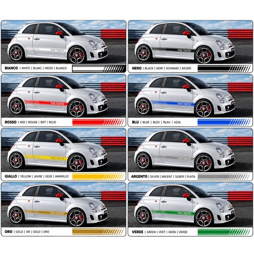 Kit adesivi laterali - adesivi, fiat