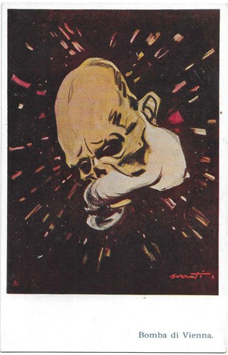 War satirical postcard bomb - 1^war-satirical,