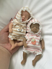 Baby doll in silicone completo da 6 pollici mini palmo miniatura baby doll bambina pelle scura