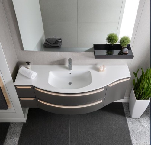 Mobile bagno curvo 155 con - bagno,