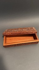 Scatola Portaoggetti indiana in legno intagliato a mano – anni ’60/’80
