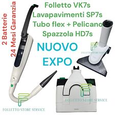 VORWERK FOLLETTO VK7S SENZA FILO COMPLETO TUBO LAVAPAVIMENTI SP7 HD7s 2 BATTERIE