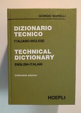 Hoepli - Giorgio Marolli- Dizionario Tecnico Italiano/Inglese - XI Edizione 1987