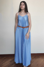 Vestito lungo plissettato