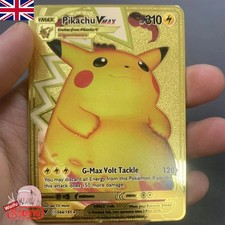 Pokemon Card Pikachu Vmax Gold Pokemon  Gold Metal Card - CARTA IN METALLO TCG