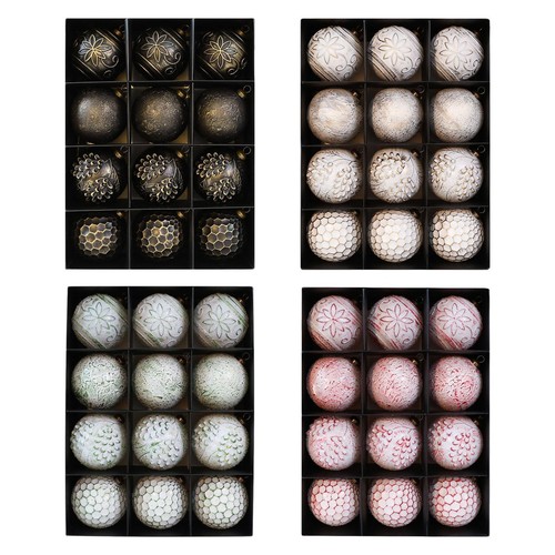 Palline natale 8 cm - 12, di