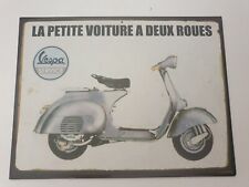 Targa Placca Pubblicitaria in Metallo Vespa Service cm 23x17,50
