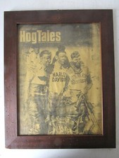 QUADRO/STAMPA PUBBLICITARIA HARLEY DAVIDSON (RIPRODUZIONE RECENTE)