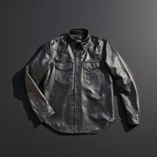 Giacca camicia pelle di pecora