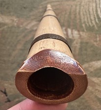 GRANDE FLAUTO BAMBÙ SHAKUHACHI BASSO FORO LARGO 2,3 JINASHI MODELLO TERRA Perry Yung