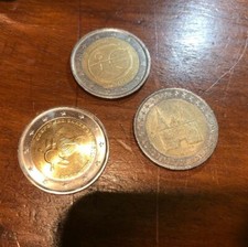 3 monete da due euro rare (vigili del fuoco, UEM 1999 - 2009 Espana)