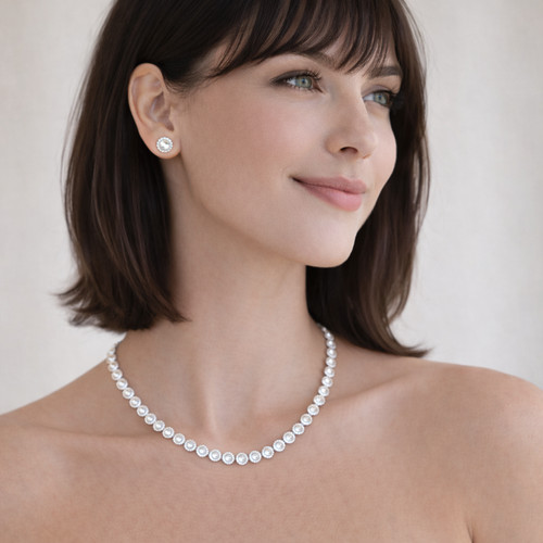 Collana tennis stile angelic - tennis,