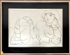 DOMENICO CANTATORE Ruvo Di Puglia Parigi ODALISCA litografia musa sdraiata arte