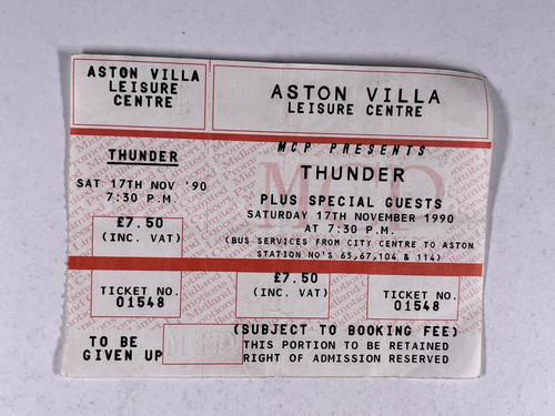 Thunder concert ticket luke - concert,