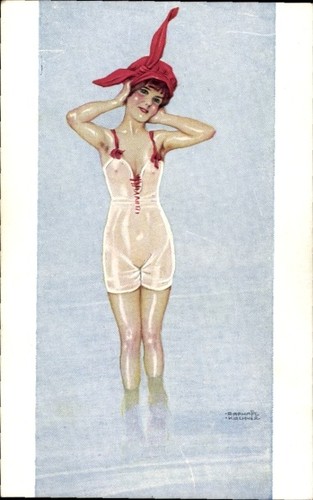 Cartolina artista art nouveau - art,