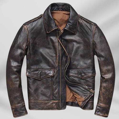 Giacca pelle bovina - , uomo