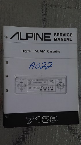 Alpine 7138 manuale - 7138,