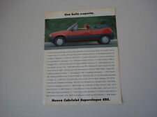 advertising Pubblicità 1990 RENAULT SUPER 5 CABRIOLET