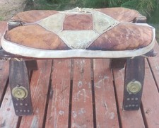 SELLA EGIZIANA DA CAMMELLO SGABELLO VINTAGE POGGIAPIEDI