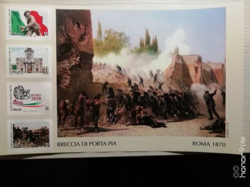 Foglietto porta pia 1870 - pia,