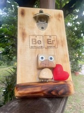 Stappa bottiglie da parete in legno stile vintage ROBOT cattura tappi - Handmade