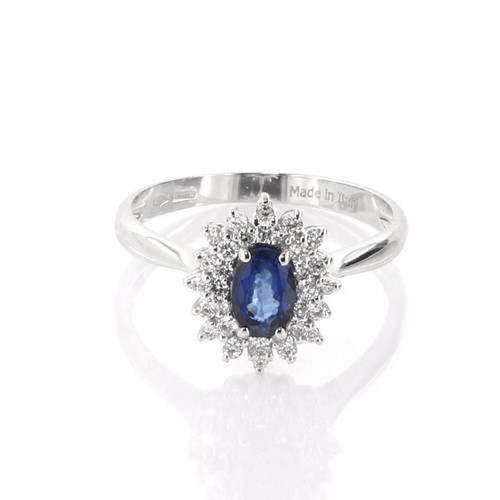 Anello rosetta oro bianco - rosetta, in