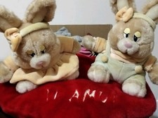 Coppia Peluche Conigli Vintage