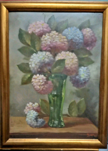 Antico quadro dipinto ortenzie - quadro,