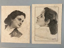 Lotto 2 Disegni Matita Su