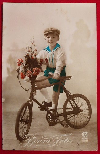 Cartolina bambino bici - cartolina,