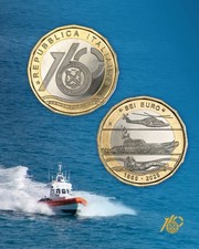MONETA 6 EURO "160° GUARDIA COSTIERA CAPITANERIA DI PORTO" FDC 